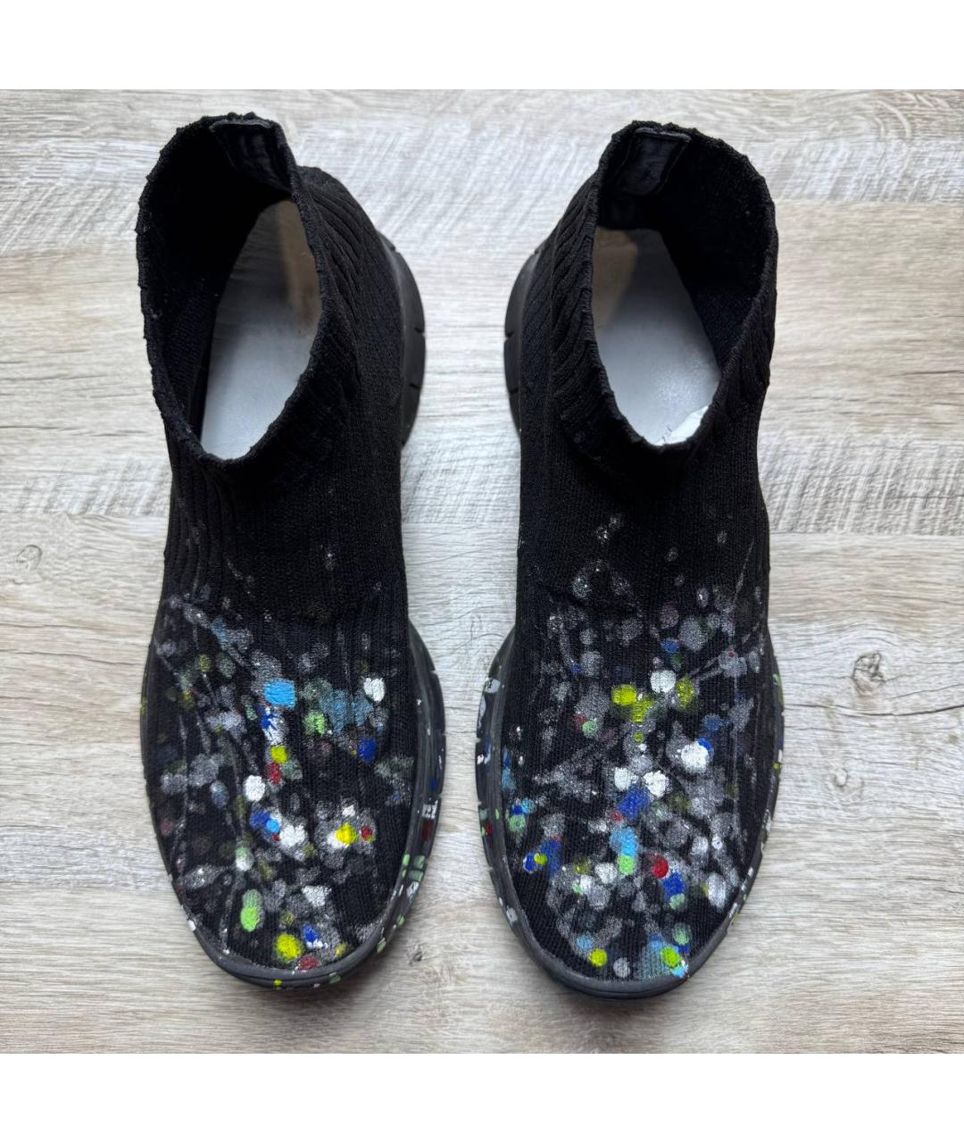 MAISON MARGIELA Черные высокие кроссовки / кеды, фото 2