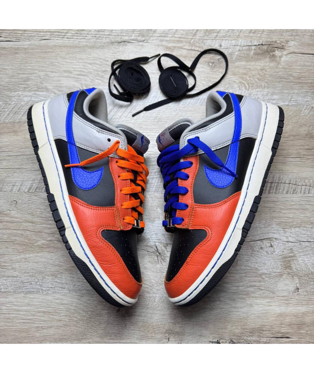 NIKE Оранжевое кожаные низкие кроссовки / кеды, фото 2