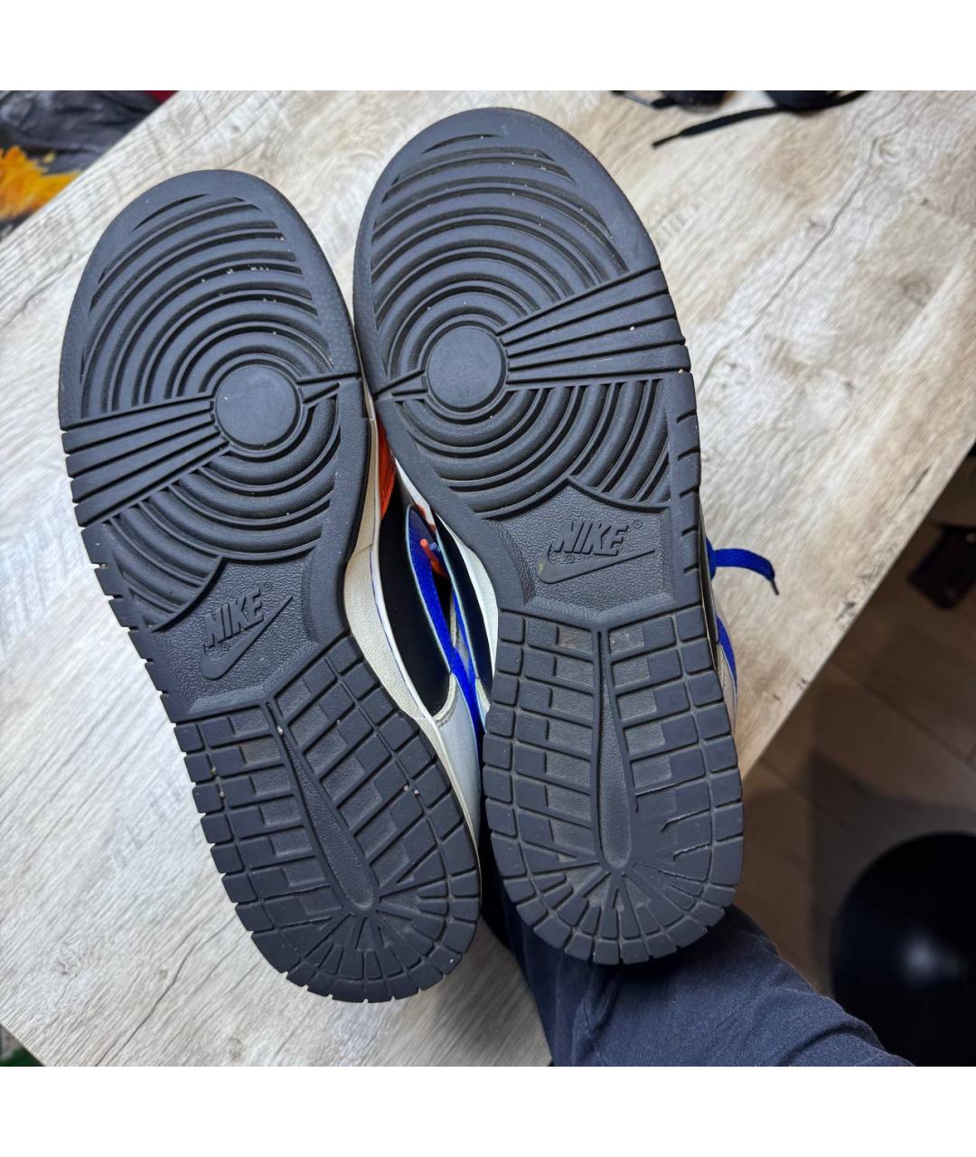 NIKE Оранжевое кожаные низкие кроссовки / кеды, фото 6