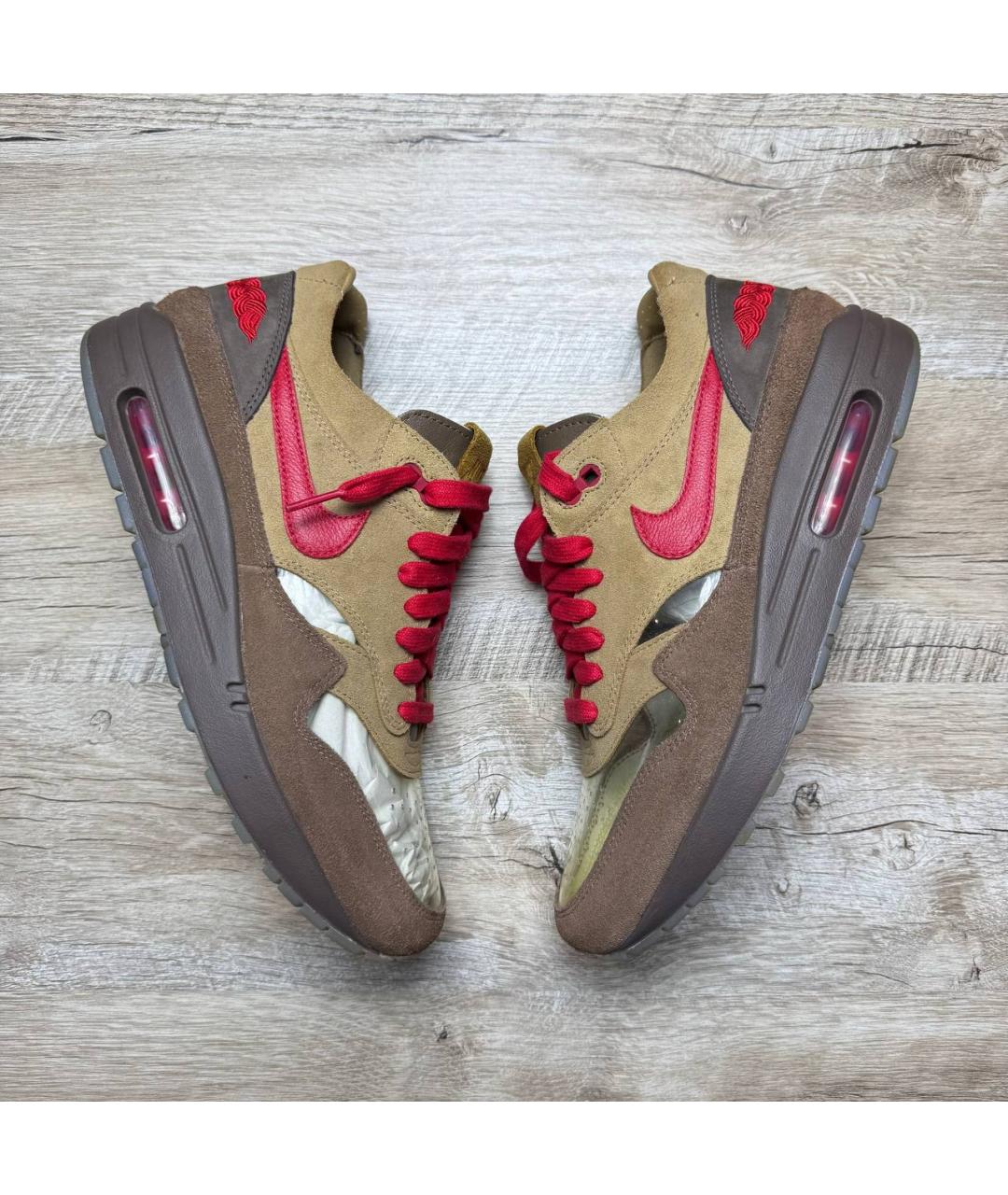 NIKE Коричневые замшевые низкие кроссовки / кеды, фото 2