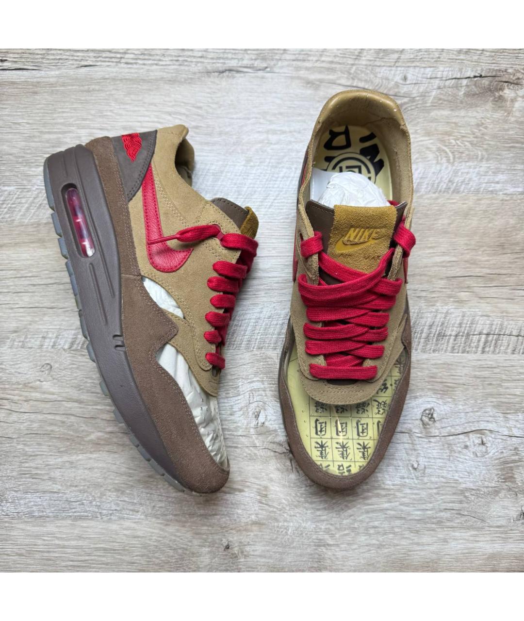 NIKE Коричневые замшевые низкие кроссовки / кеды, фото 10