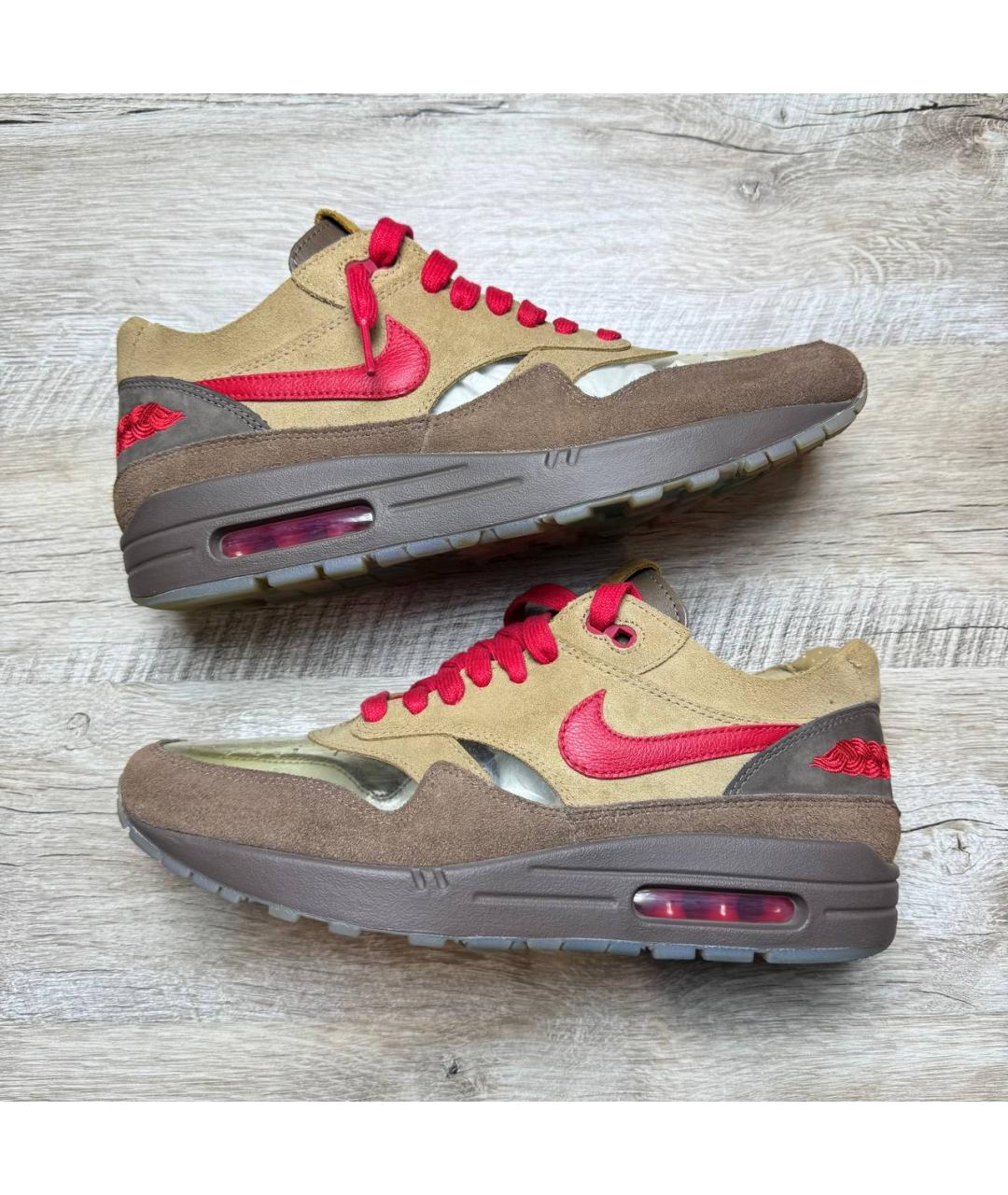 NIKE Коричневые замшевые низкие кроссовки / кеды, фото 5