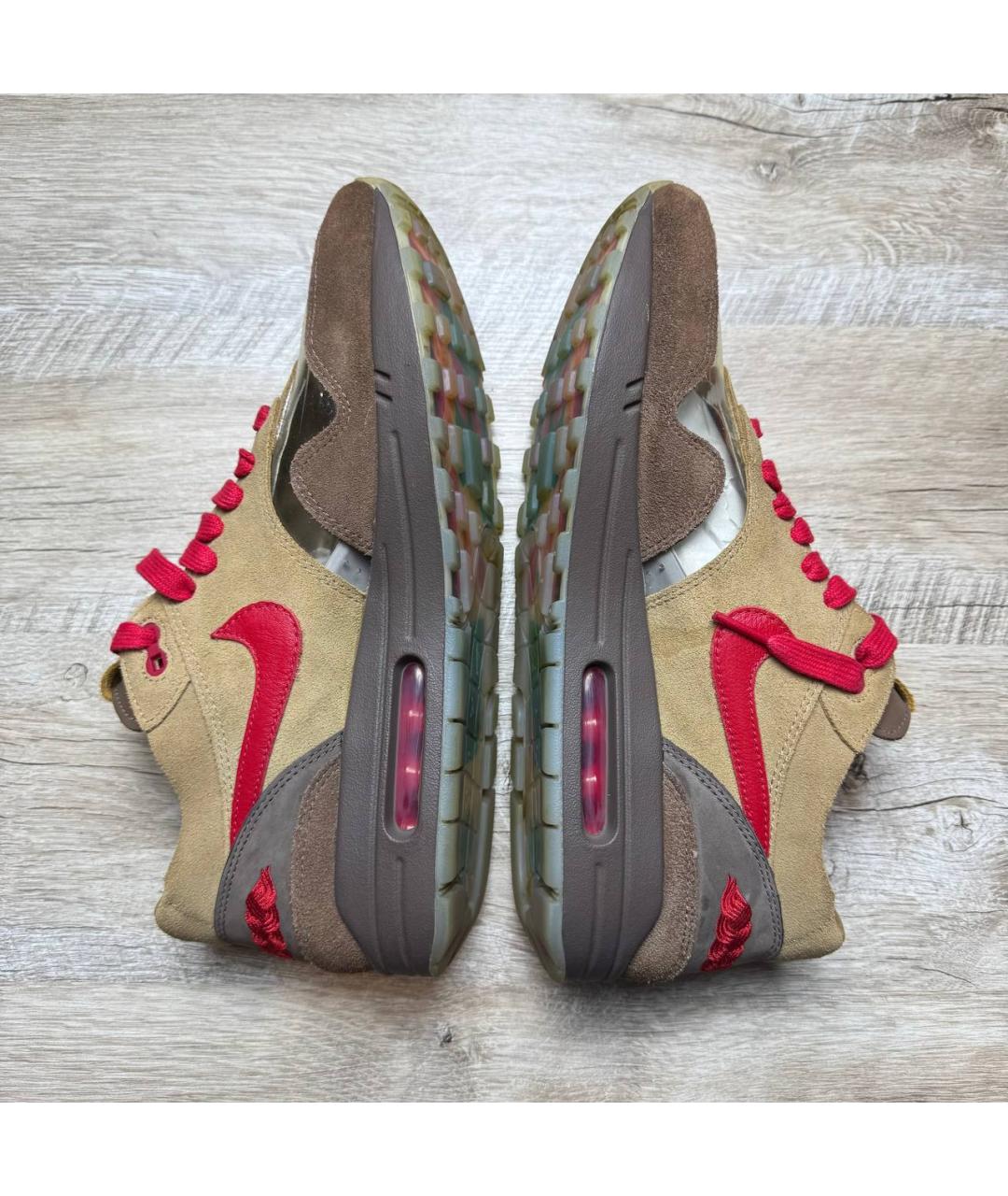 NIKE Коричневые замшевые низкие кроссовки / кеды, фото 6