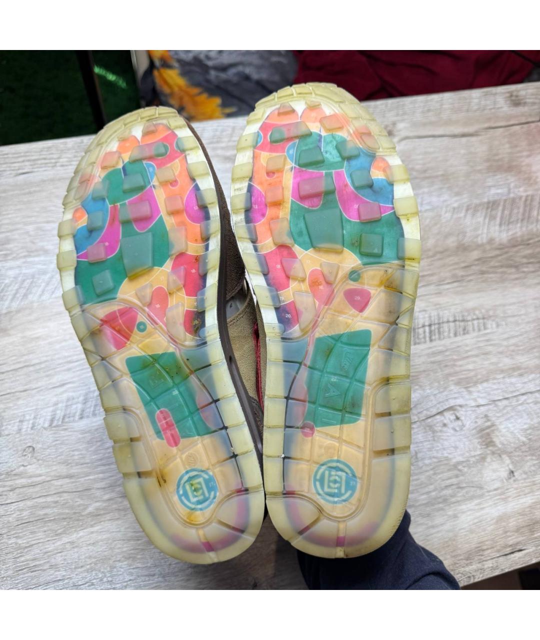 NIKE Коричневые замшевые низкие кроссовки / кеды, фото 7
