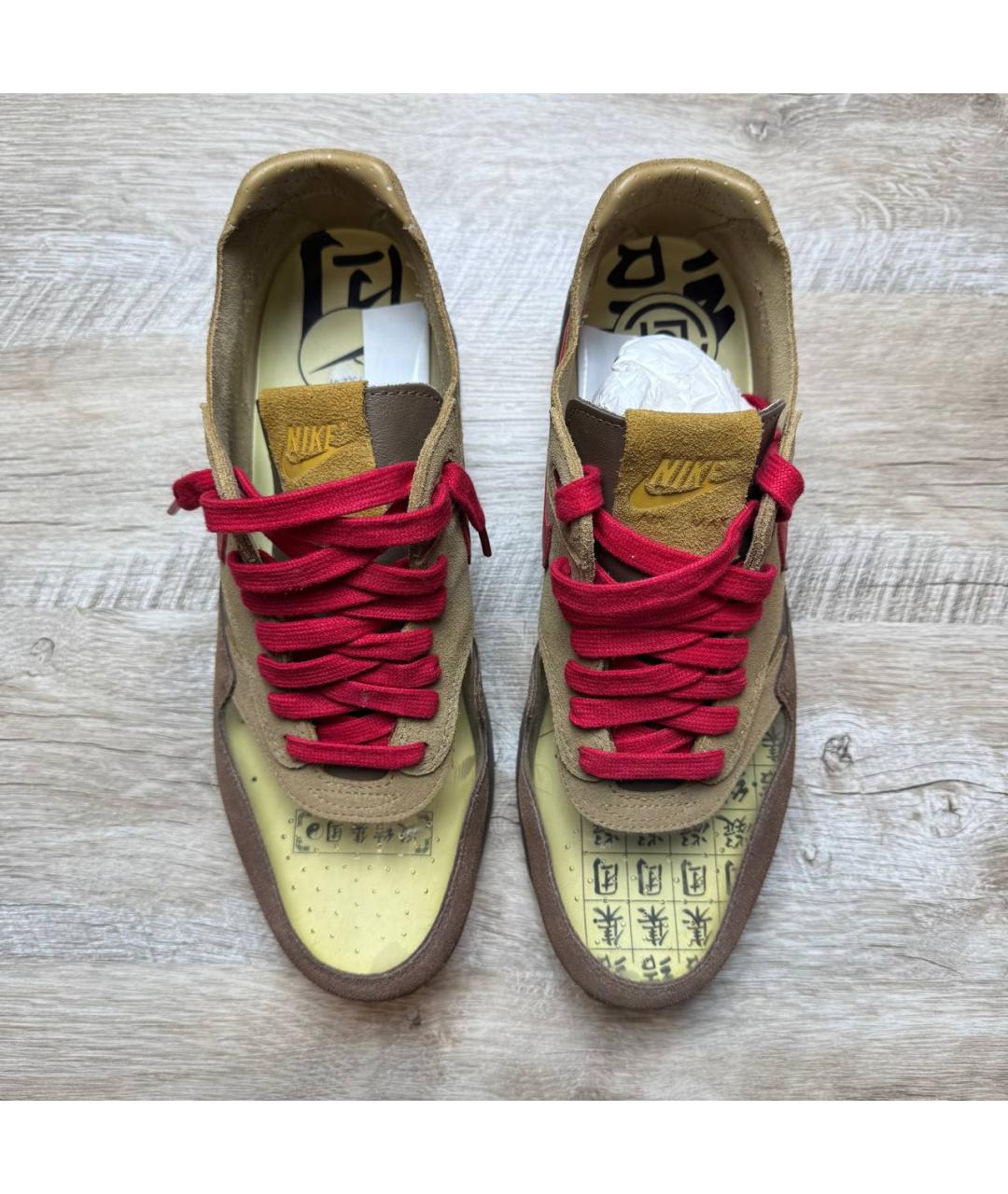 NIKE Коричневые замшевые низкие кроссовки / кеды, фото 4
