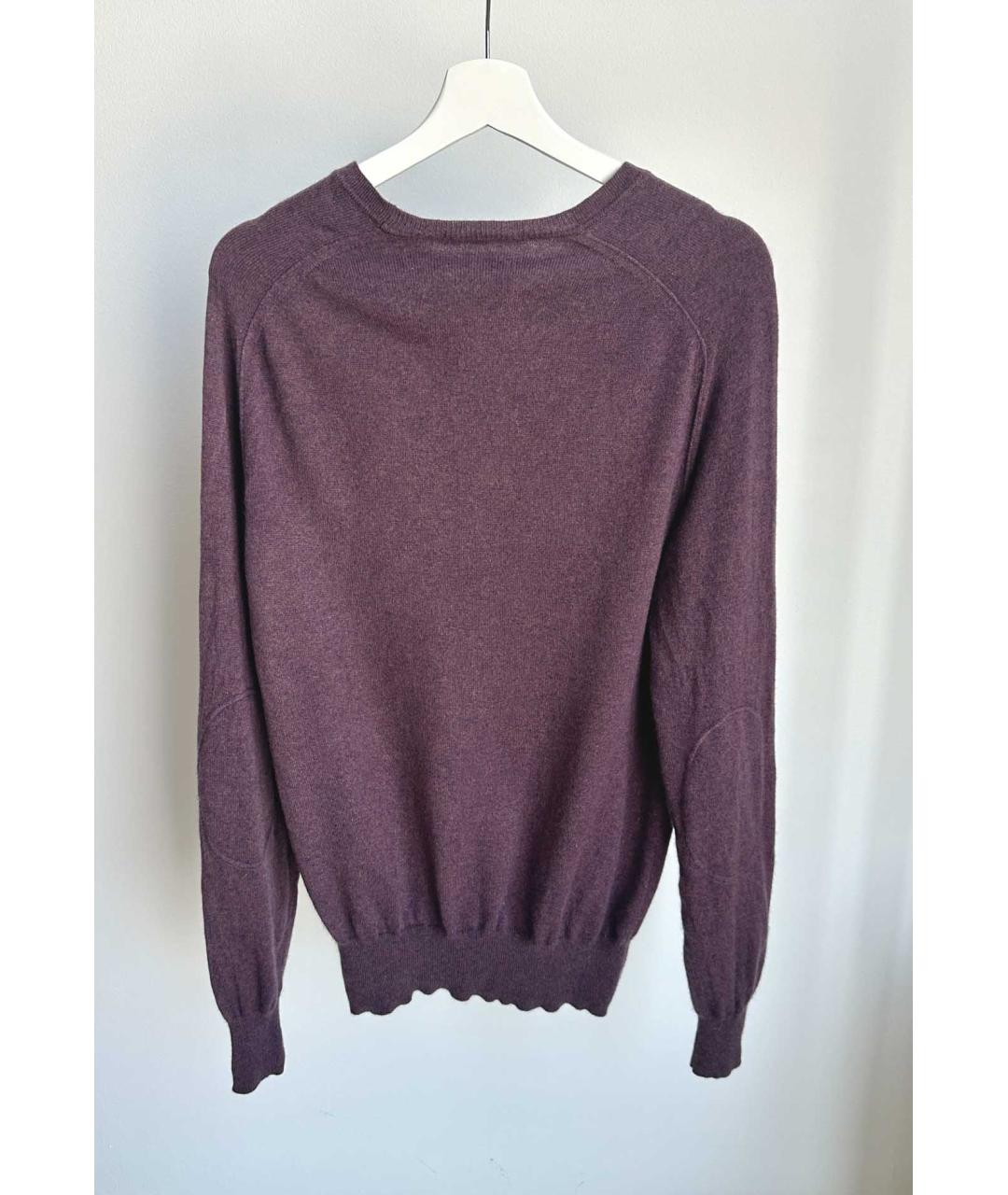 LORO PIANA Фиолетовый кашемировый джемпер / свитер, фото 3