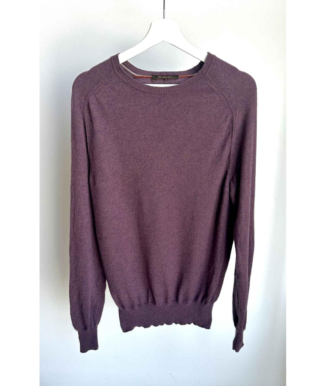 LORO PIANA Фиолетовый кашемировый джемпер / свитер, фото 2
