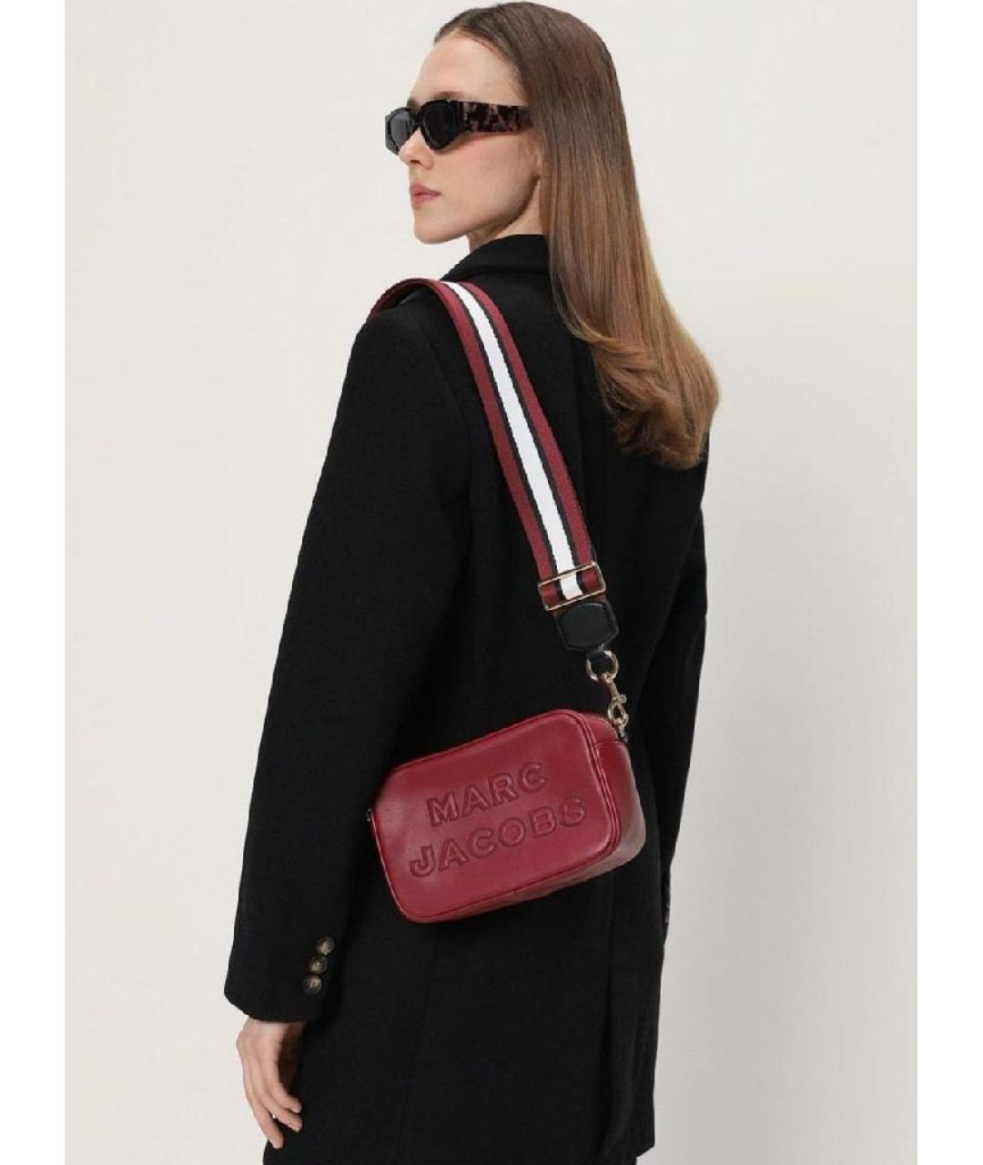 MARC JACOBS Бордовая кожаная сумка через плечо, фото 4