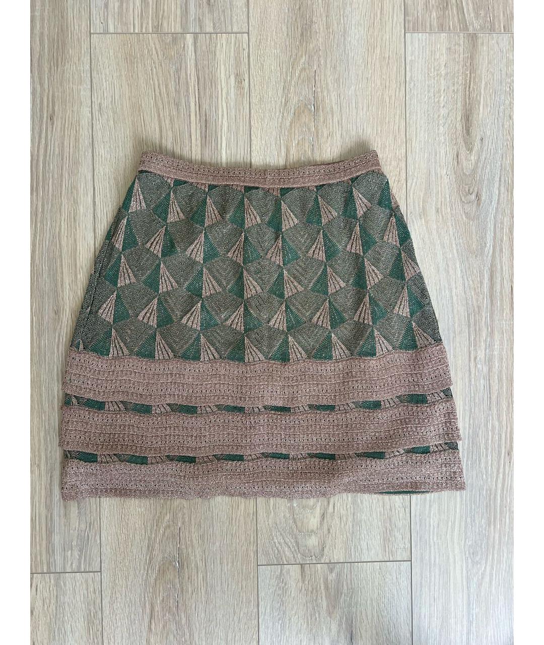 MISSONI Бежевая полиэстеровая юбка мини, фото 4