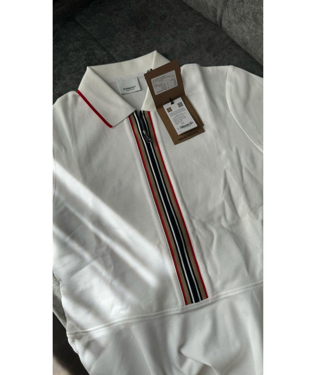 BURBERRY Белое хлопковое повседневное платье, фото 3