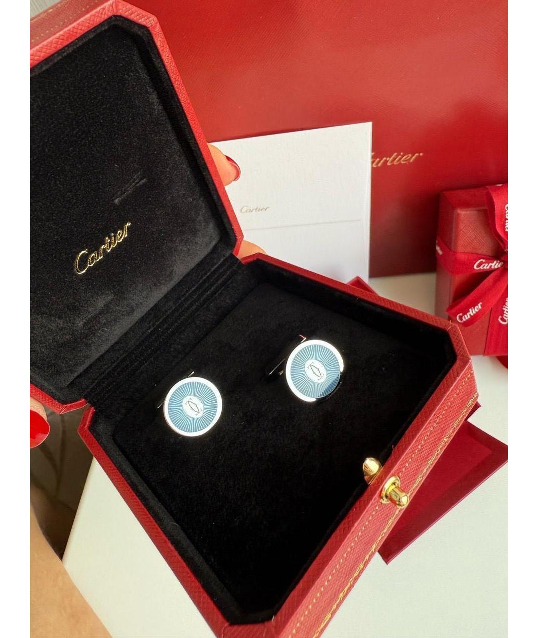 CARTIER Серебряные серебряные запонки, фото 2
