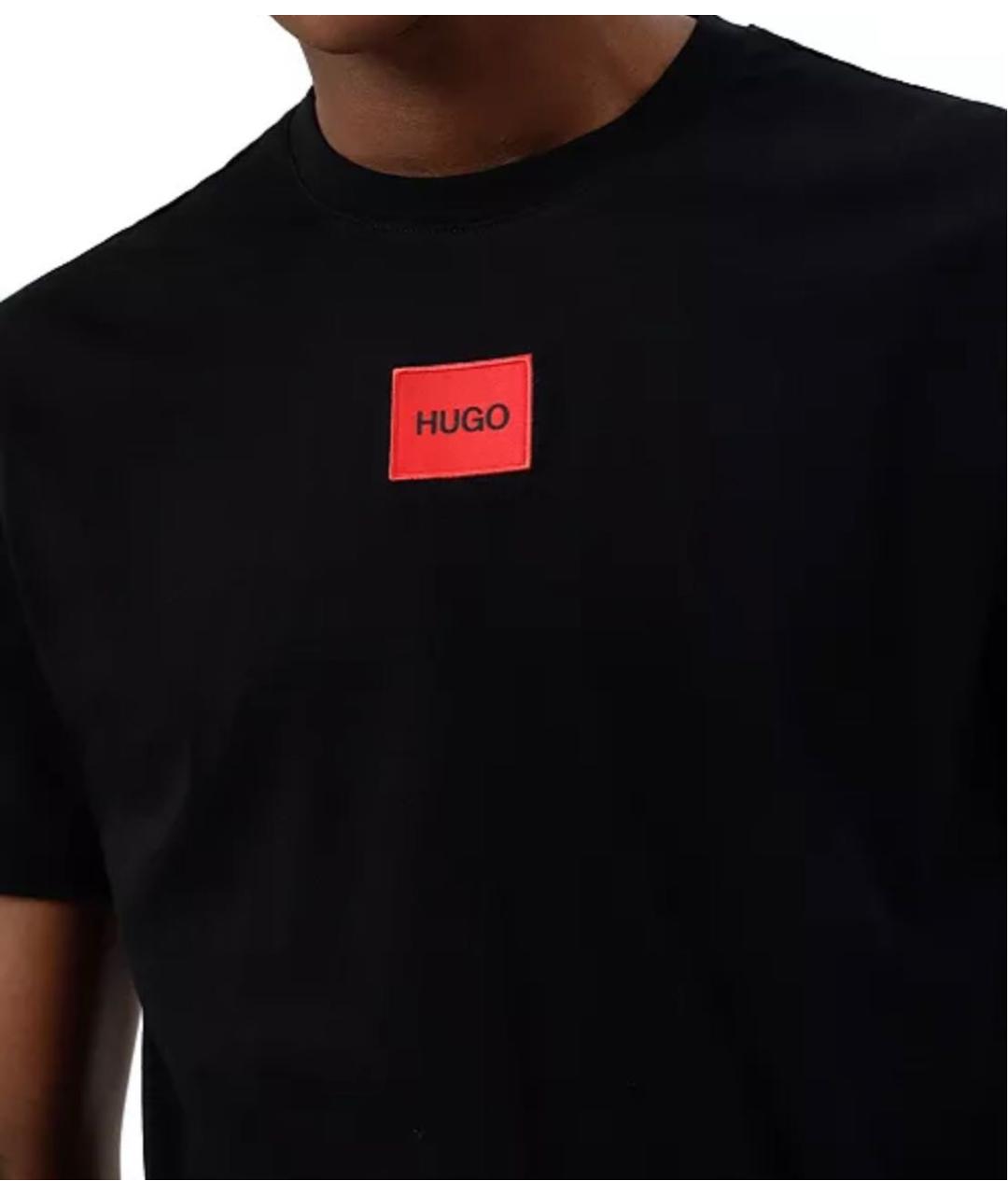 HUGO BOSS Черная хлопковая футболка, фото 2