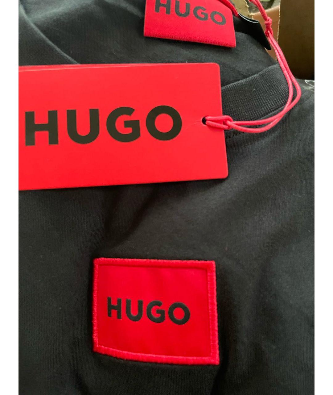 HUGO BOSS Черная хлопковая футболка, фото 5