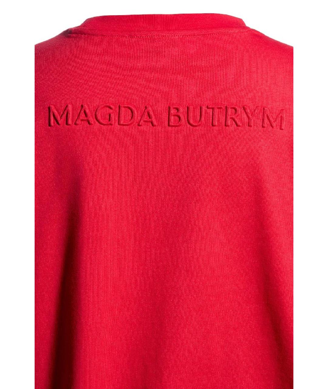 MAGDA BUTRYM Красная хлопковая футболка, фото 5