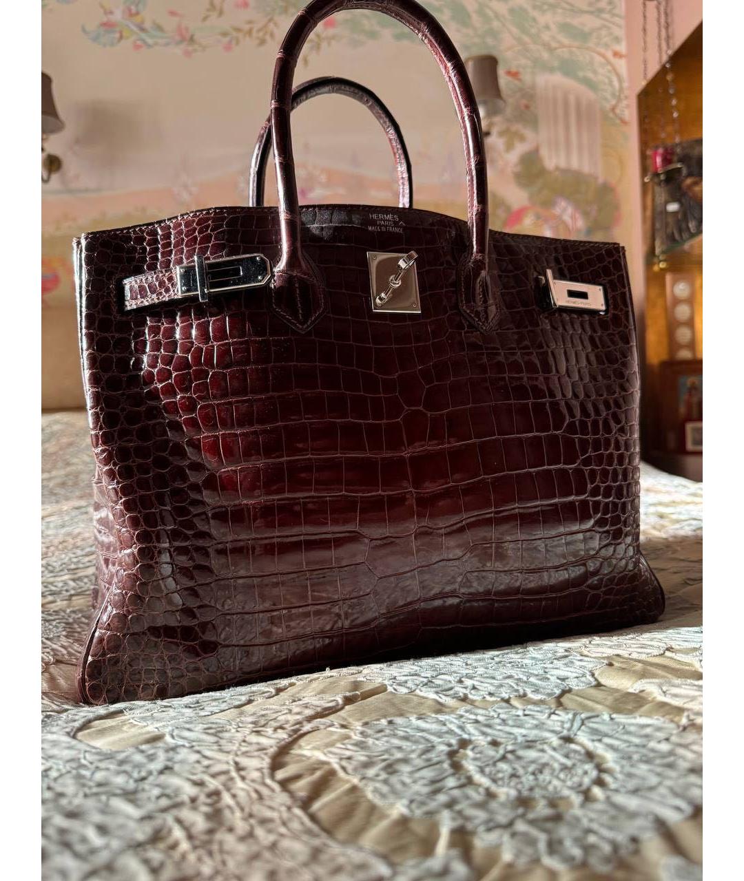 HERMES Коричневая кожаная сумка через плечо, фото 3