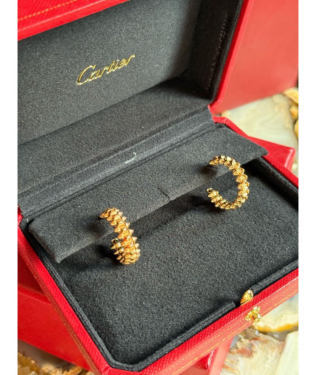 CARTIER Золотые серьги из желтого золота, фото 4