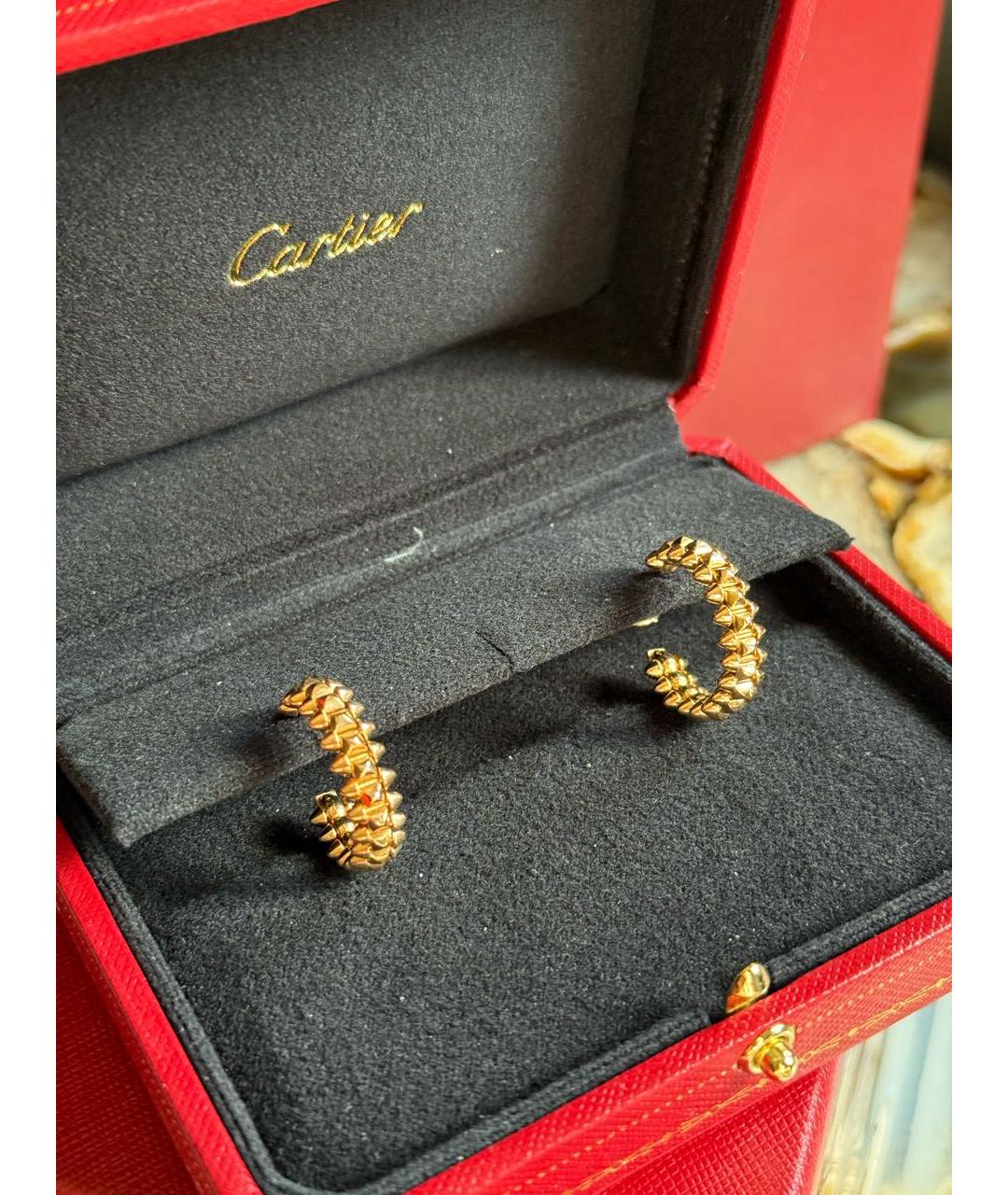CARTIER Золотые серьги из желтого золота, фото 2