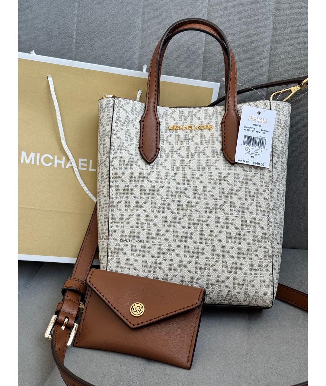 MICHAEL KORS Бежевая сумка через плечо, фото 2