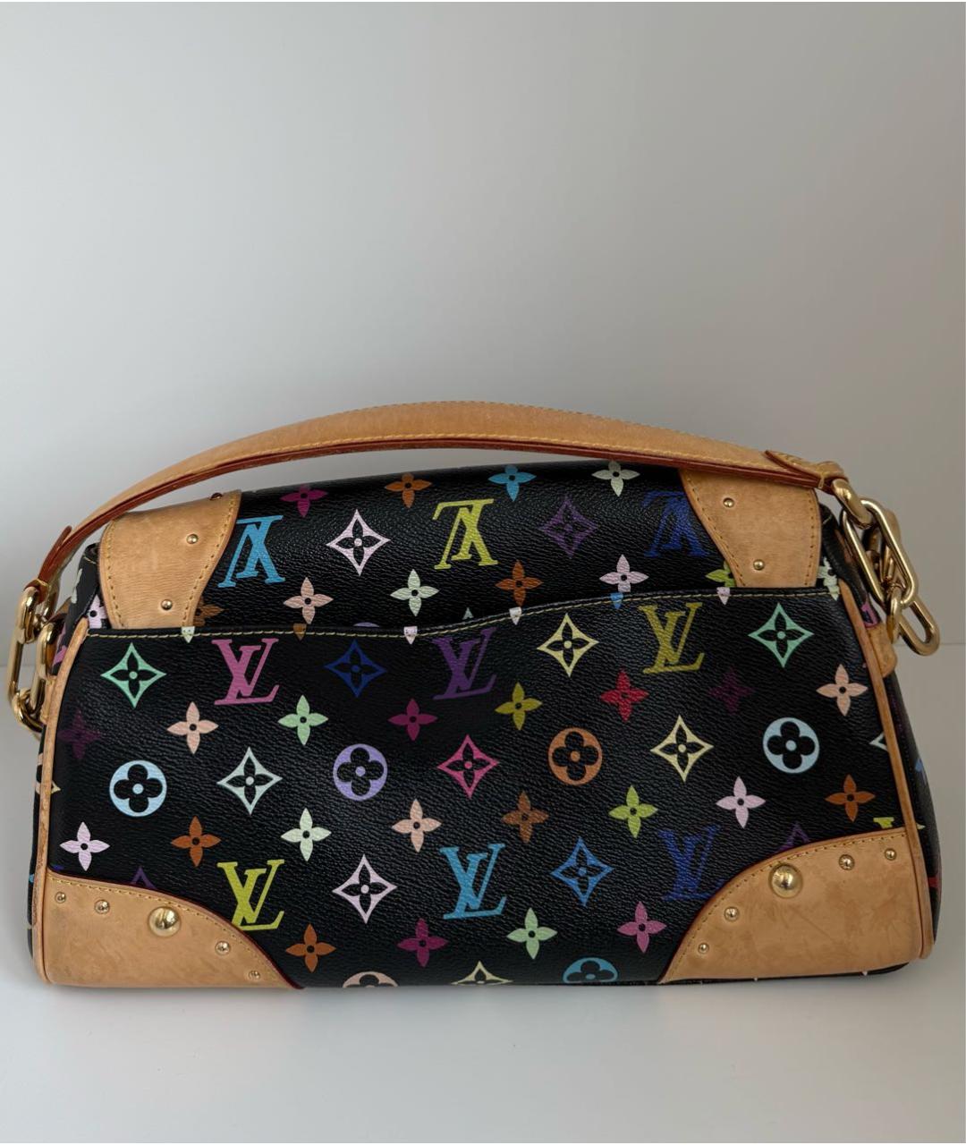 LOUIS VUITTON Черная кожаная сумка через плечо, фото 3