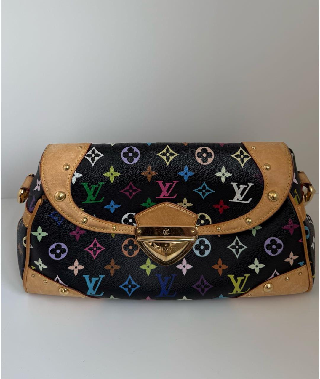 LOUIS VUITTON Черная кожаная сумка через плечо, фото 5