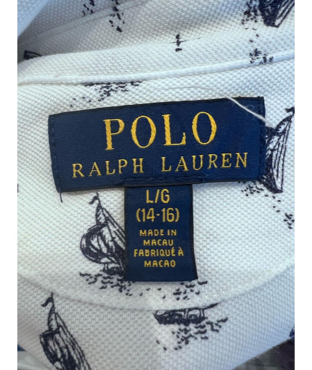 POLO RALPH LAUREN Белая хлопковая кэжуал рубашка, фото 4