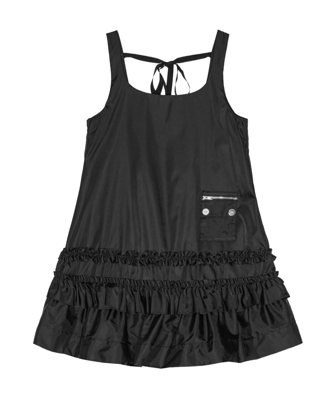 GANNI Черное полиамидовое повседневное платье, фото 1