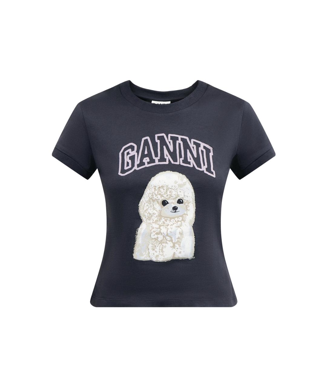 GANNI Мульти хлопковая футболка, фото 1