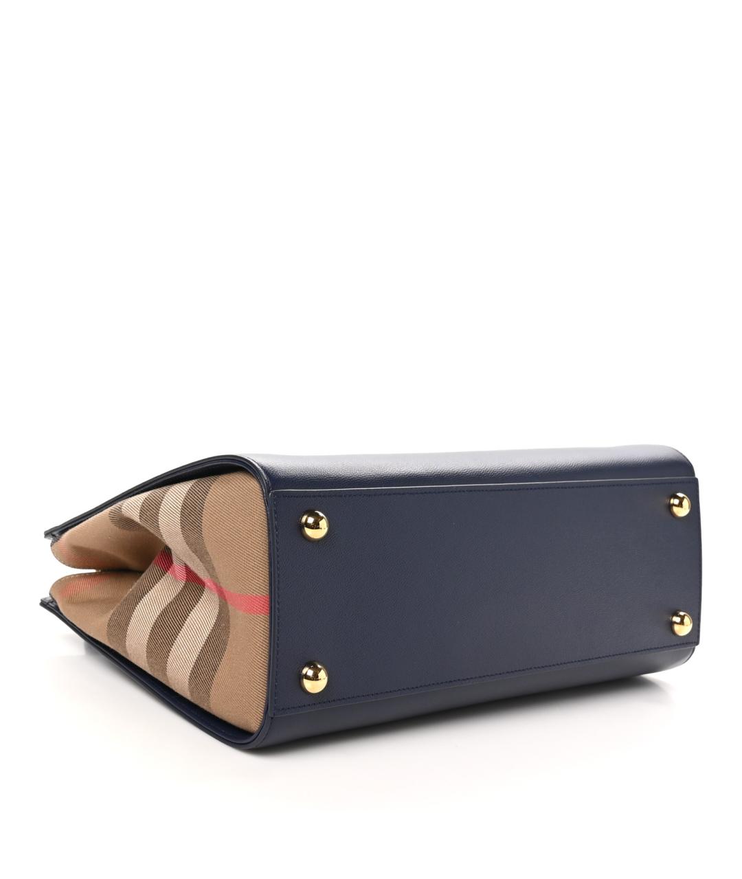 BURBERRY Темно-синяя сумка тоут, фото 3
