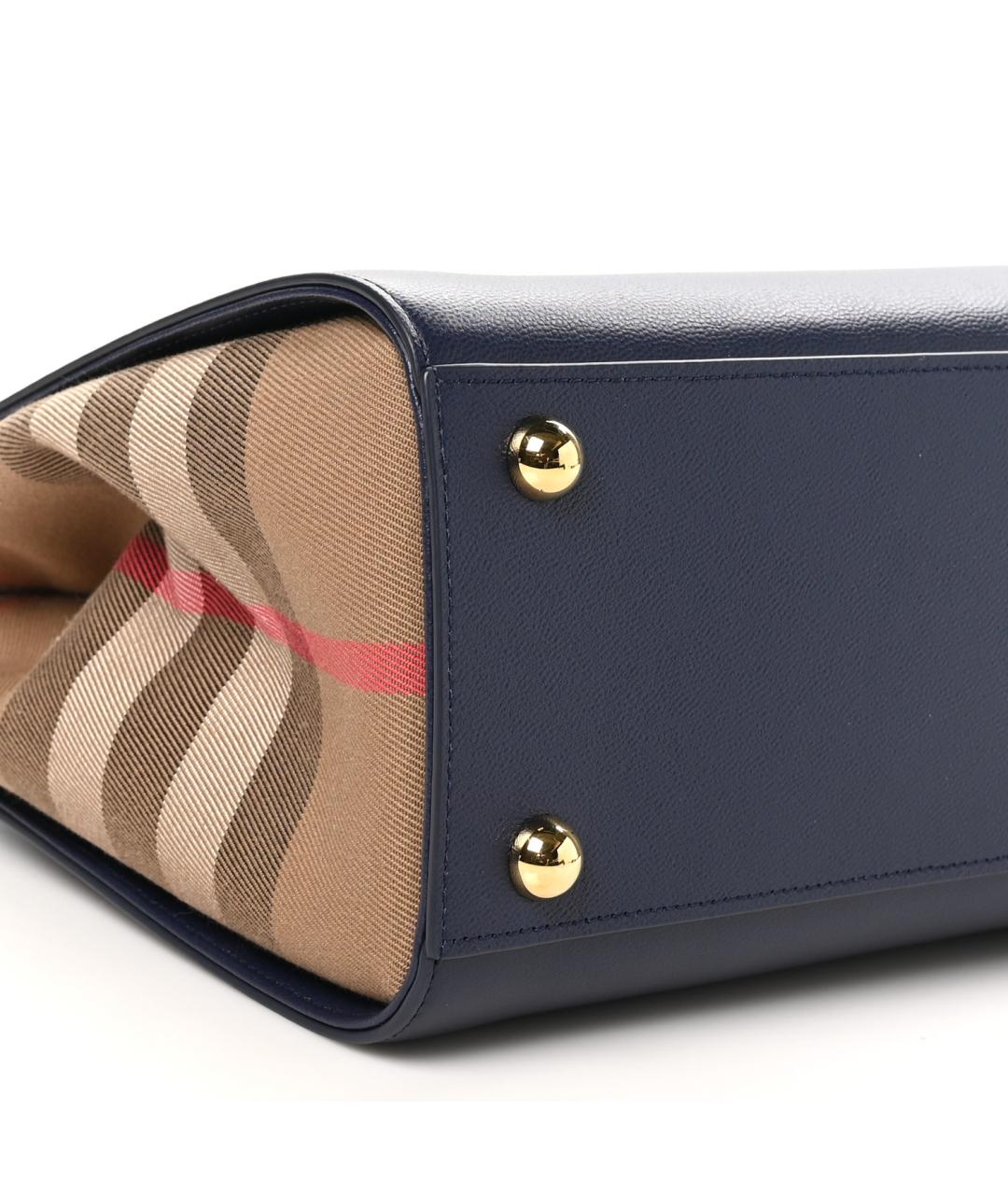 BURBERRY Темно-синяя сумка тоут, фото 4