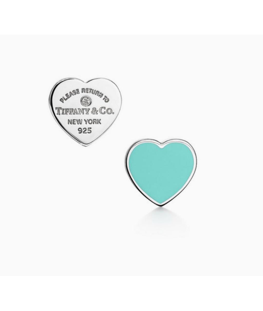 TIFFANY&CO Бирюзовые серебряные серьги, фото 5