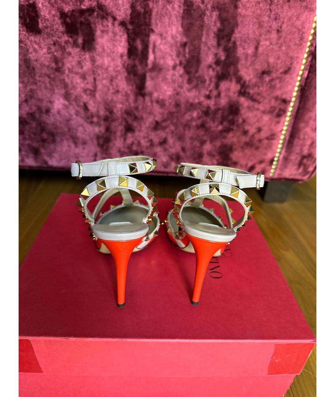 VALENTINO Оранжевое кожаные туфли, фото 4