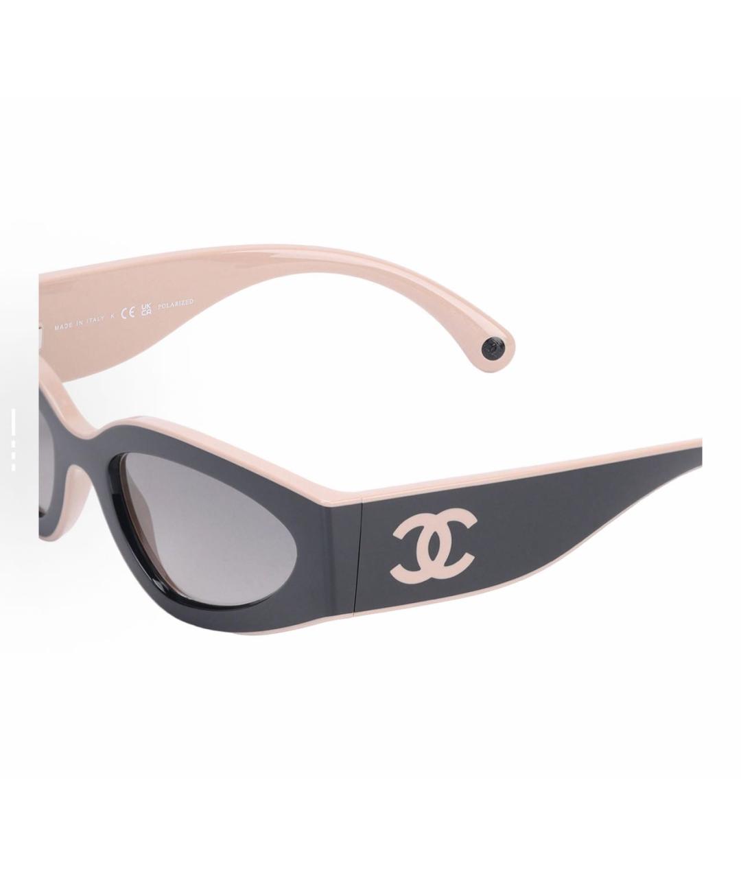 CHANEL Черные пластиковые солнцезащитные очки, фото 4