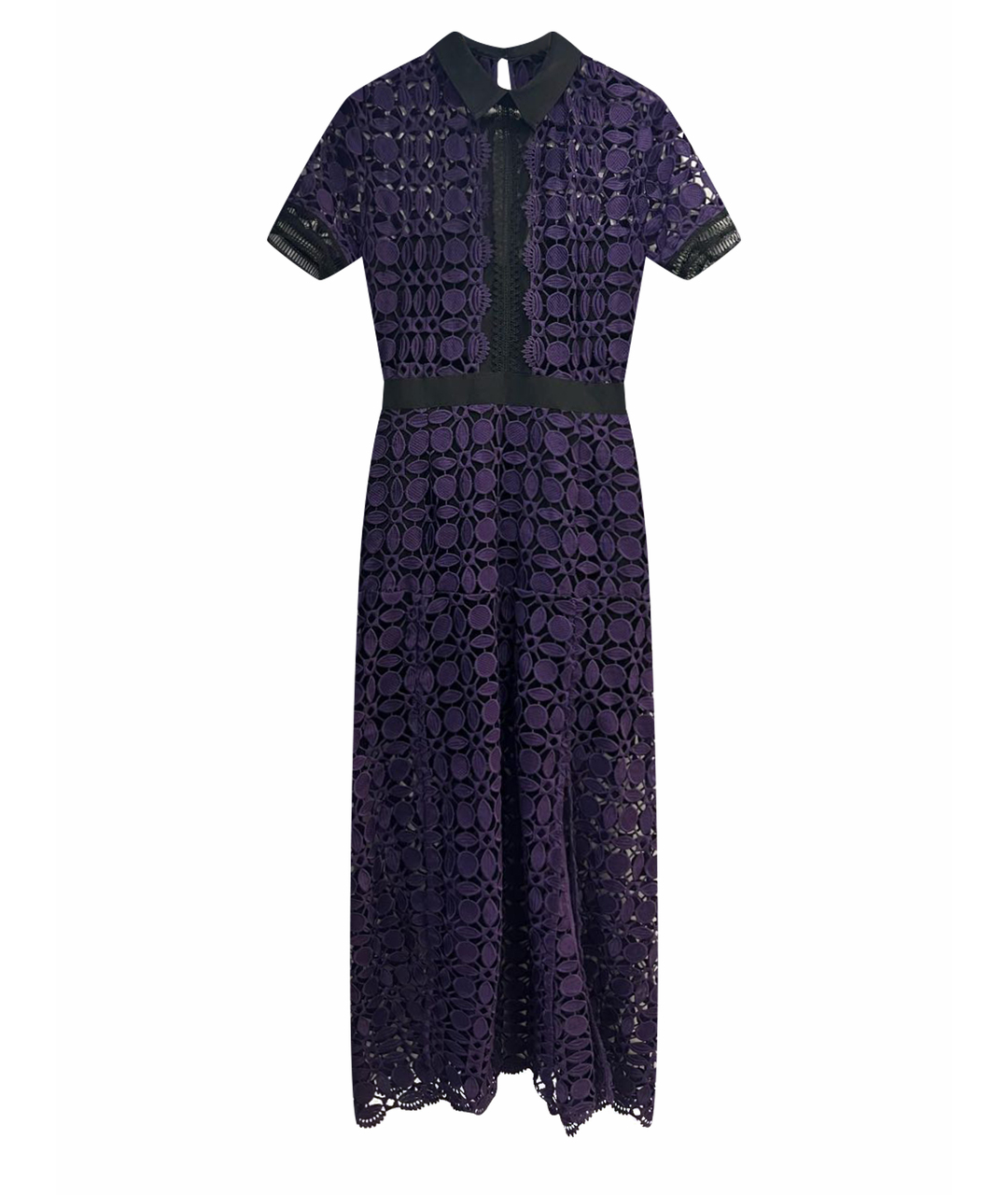 SELF-PORTRAIT Фиолетовое полиэстеровое повседневное платье, фото 1