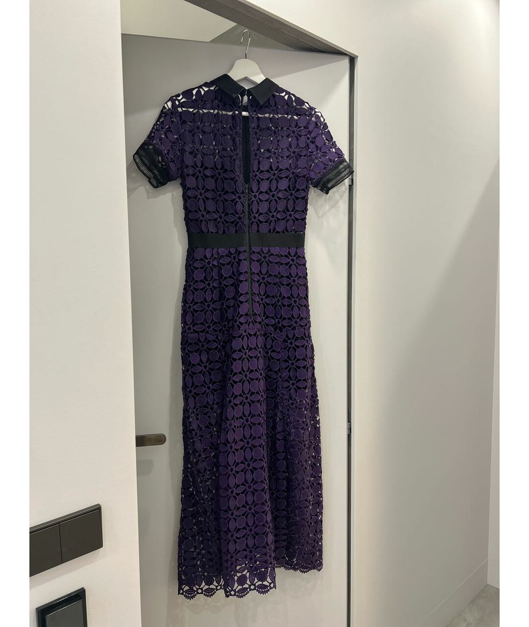 SELF-PORTRAIT Фиолетовое полиэстеровое повседневное платье, фото 2