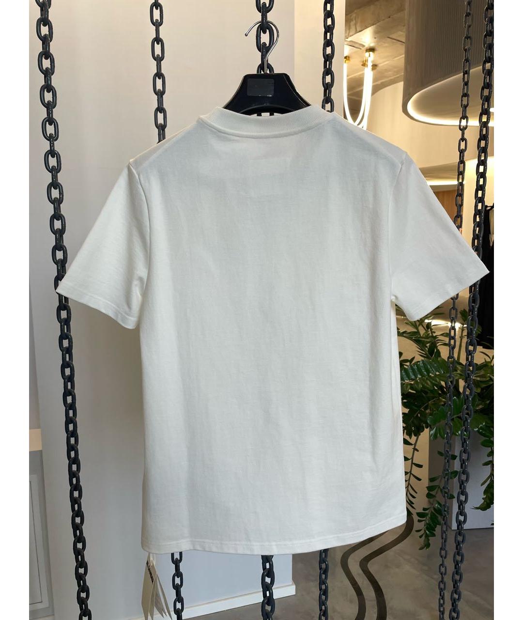 JIL SANDER Белая хлопковая футболка, фото 3