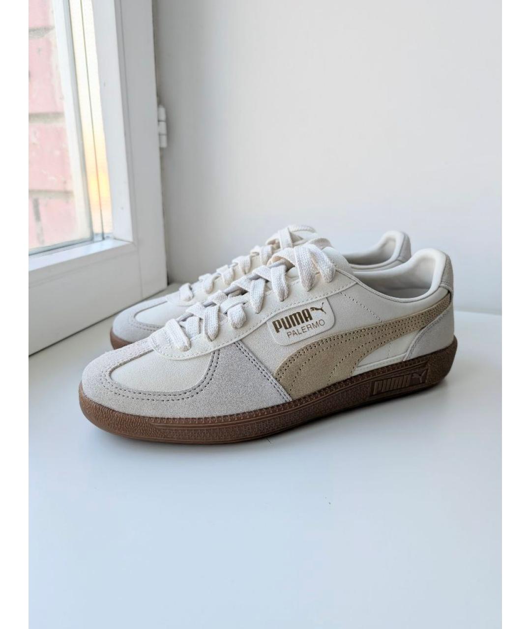 PUMA Белые кеды из искусственной кожи, фото 4