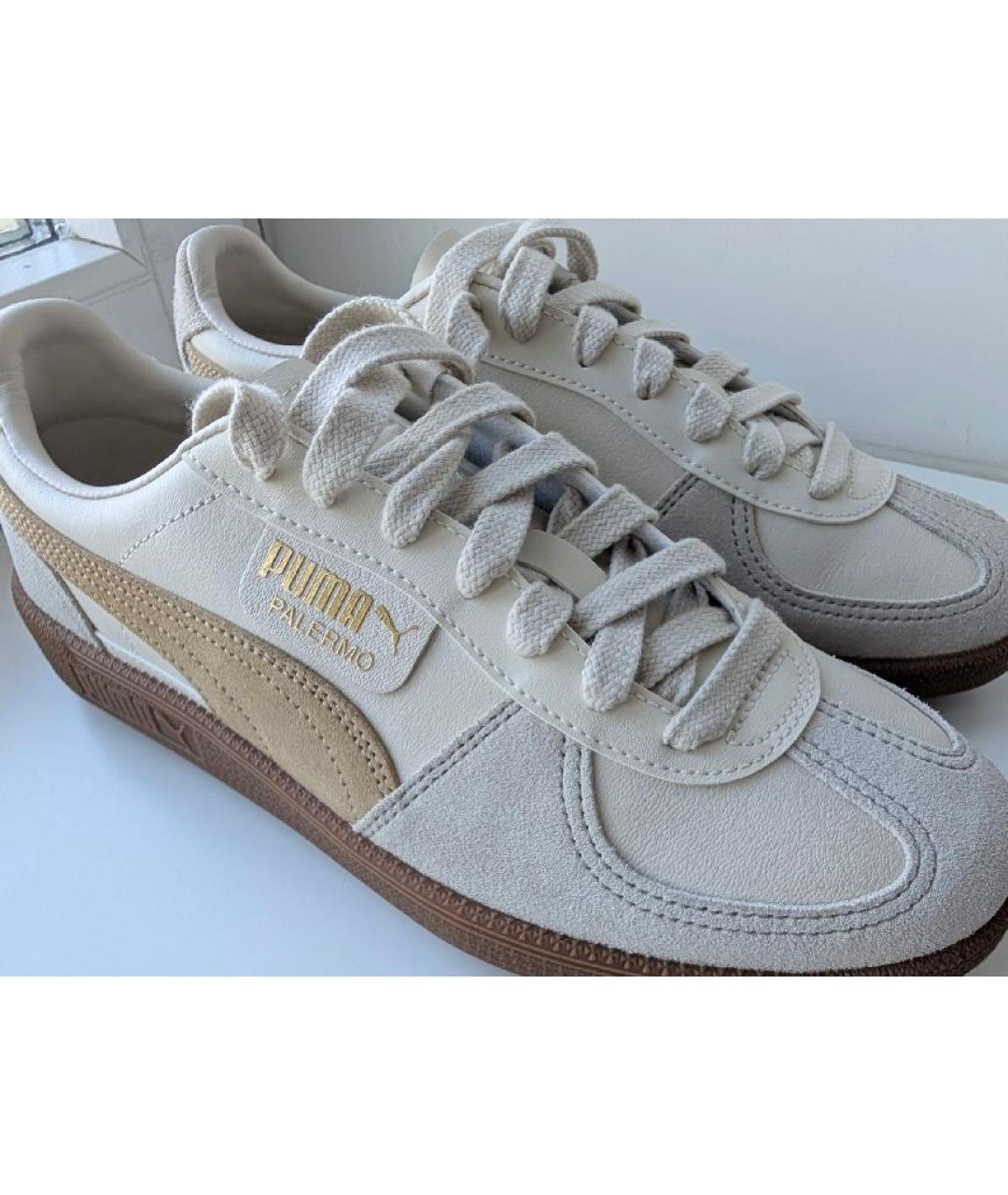 PUMA Белые кеды из искусственной кожи, фото 3