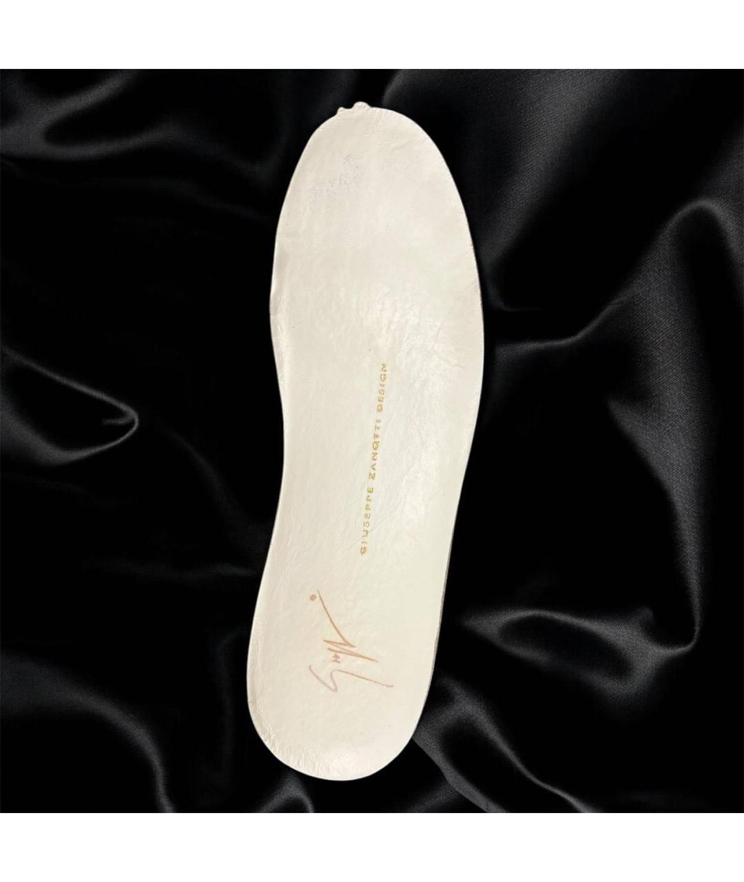 GIUSEPPE ZANOTTI DESIGN Белые кеды из лакированной кожи, фото 7