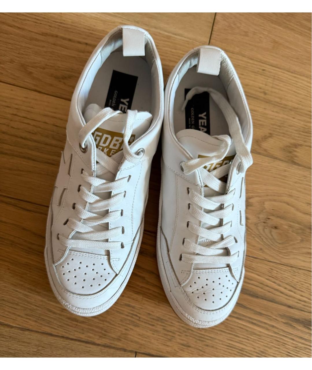 GOLDEN GOOSE DELUXE BRAND Белые кожаные кеды, фото 3