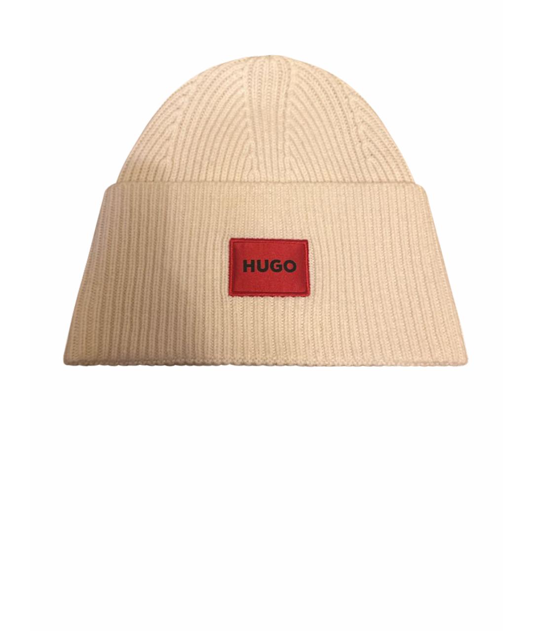 HUGO BOSS Белая хлопковая шапка, фото 1