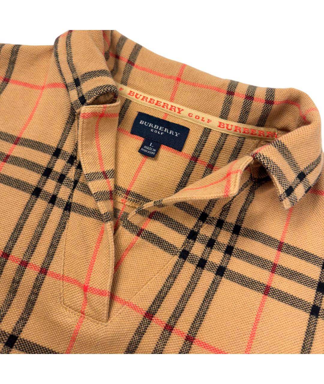 BURBERRY Бежевая хлопковая футболка, фото 4