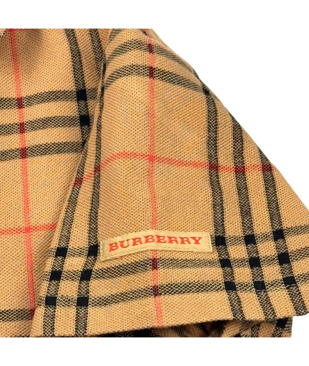 BURBERRY Бежевая хлопковая футболка, фото 6