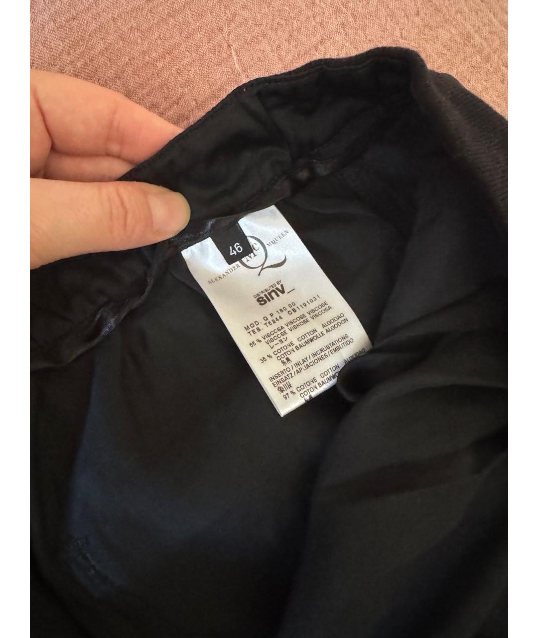 MCQ ALEXANDER MCQUEEN Черные вискозные брюки широкие, фото 4