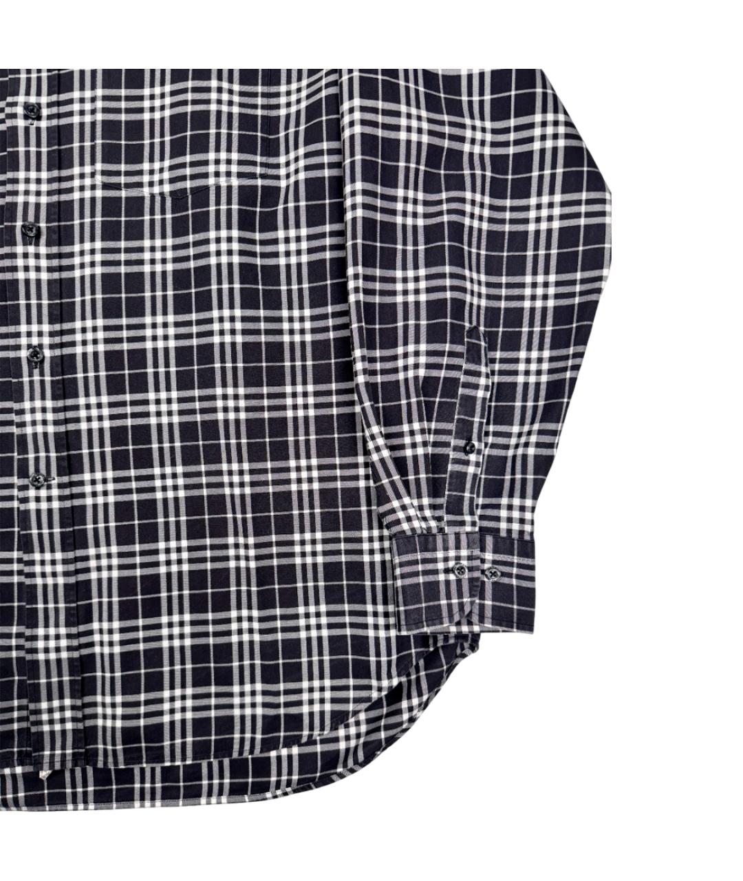 BURBERRY Черная хлопковая кэжуал рубашка, фото 2