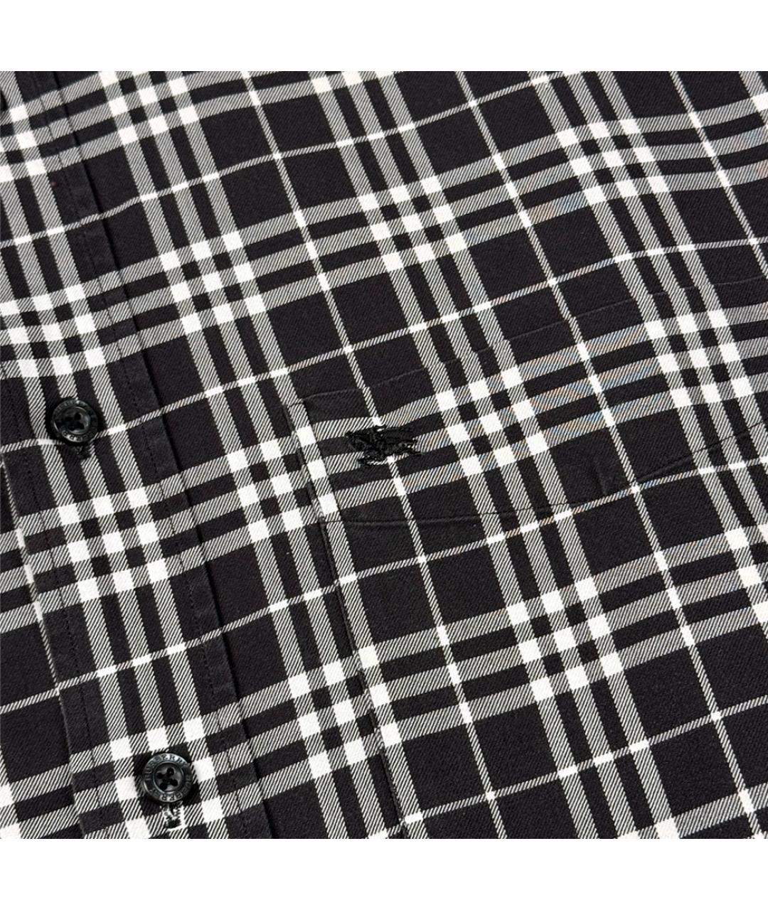 BURBERRY Черная хлопковая кэжуал рубашка, фото 4