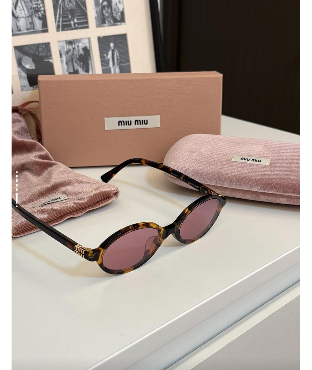 MIU MIU Мульти пластиковые солнцезащитные очки, фото 4