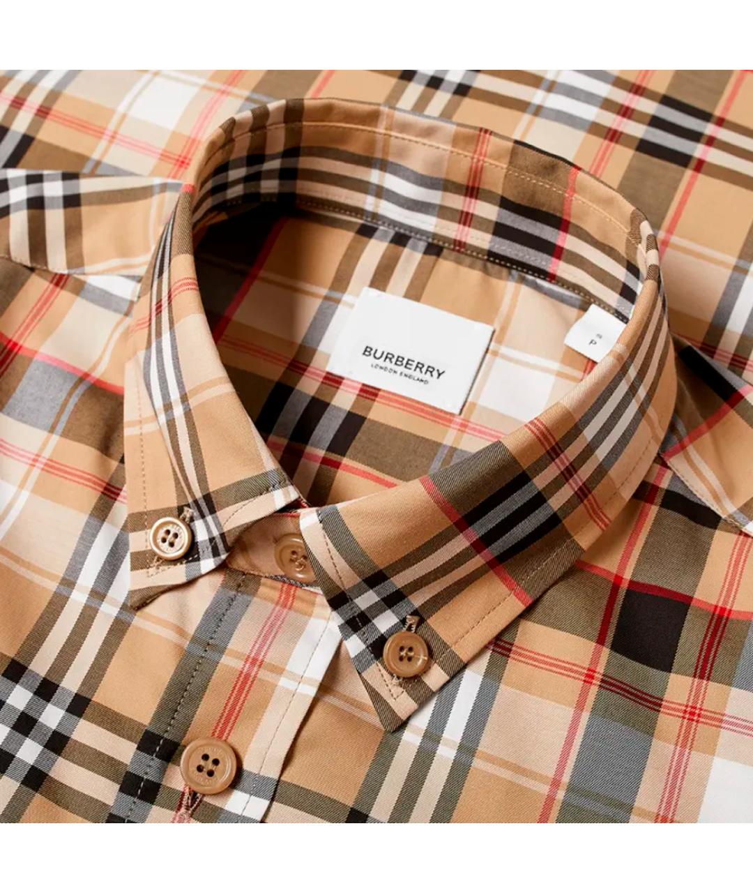BURBERRY Мульти хлопковая кэжуал рубашка, фото 6