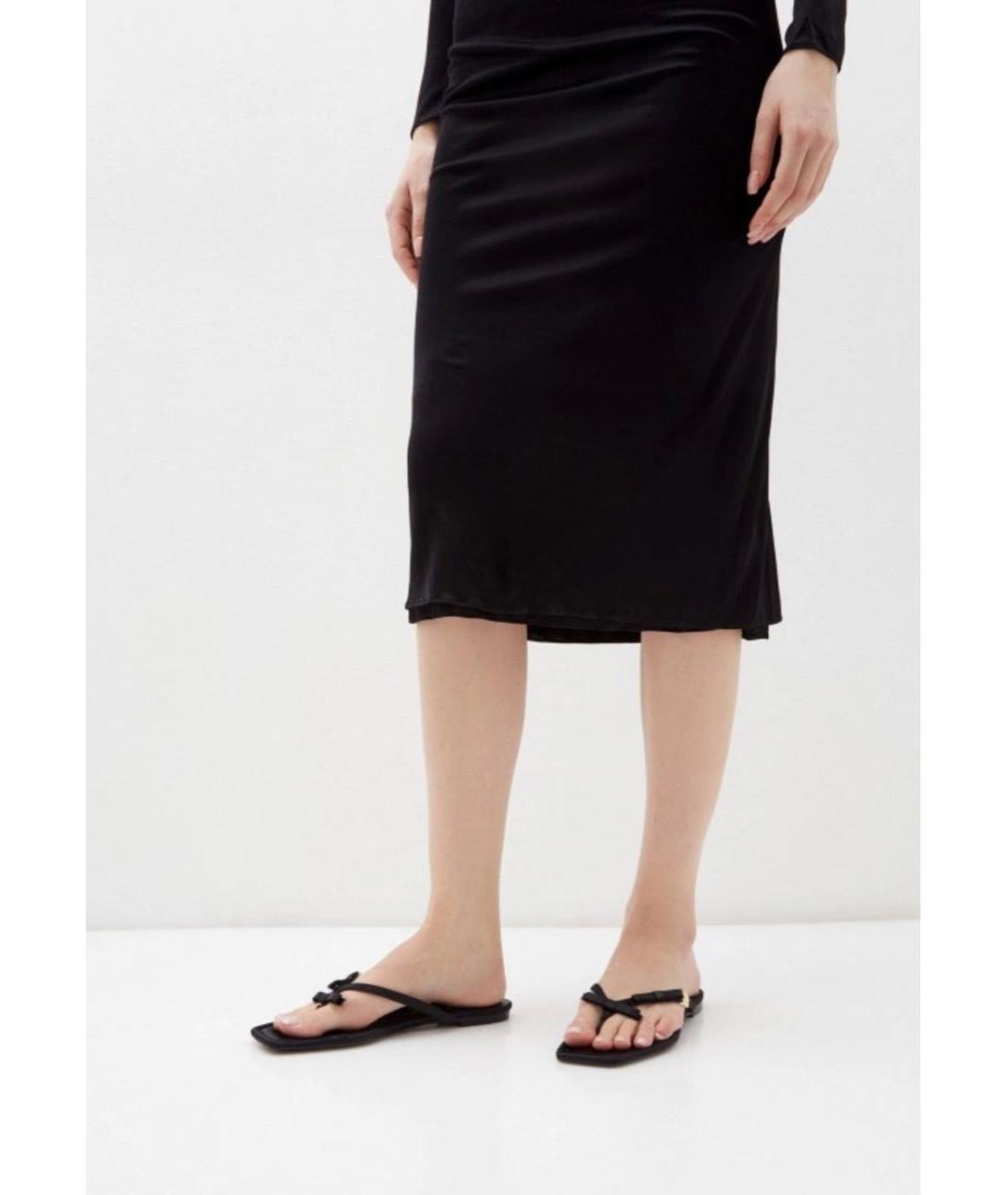 VERSACE JEANS COUTURE Черные текстильные шлепанцы, фото 3