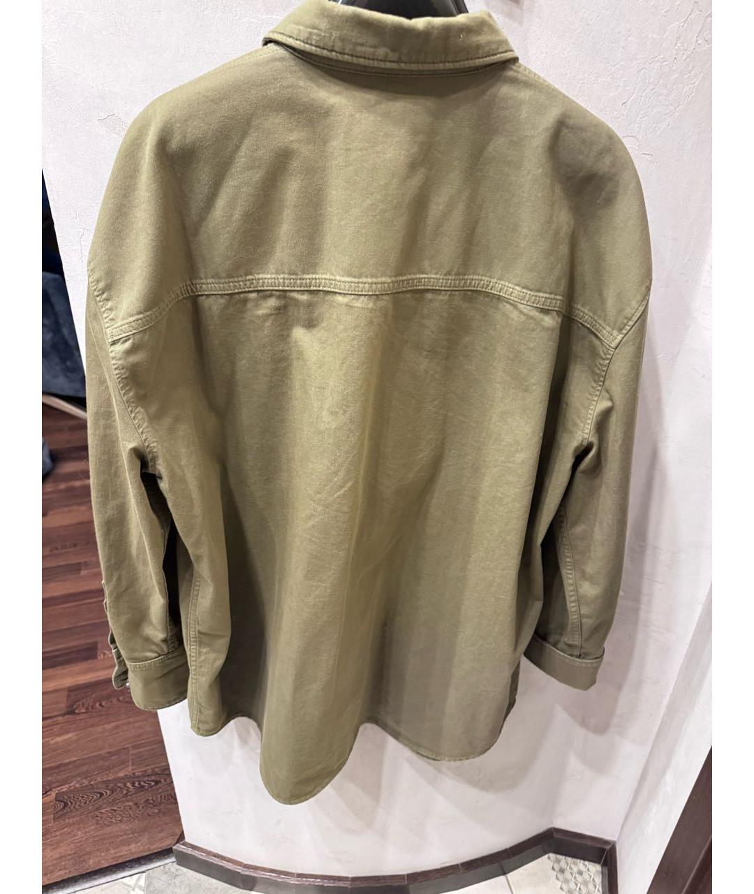 SAINT LAURENT Хаки хлопковая рубашка, фото 2