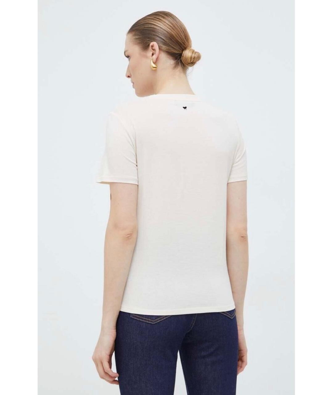 WEEKEND MAX MARA Белая хлопковая футболка, фото 2